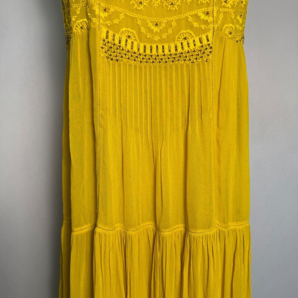 SUNDANCE CATALOG Beaded High Neck Halter Dress Large Indian Inspired Boho Gypsy - Picture 8 of 15